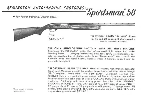Remington Sportsman 58